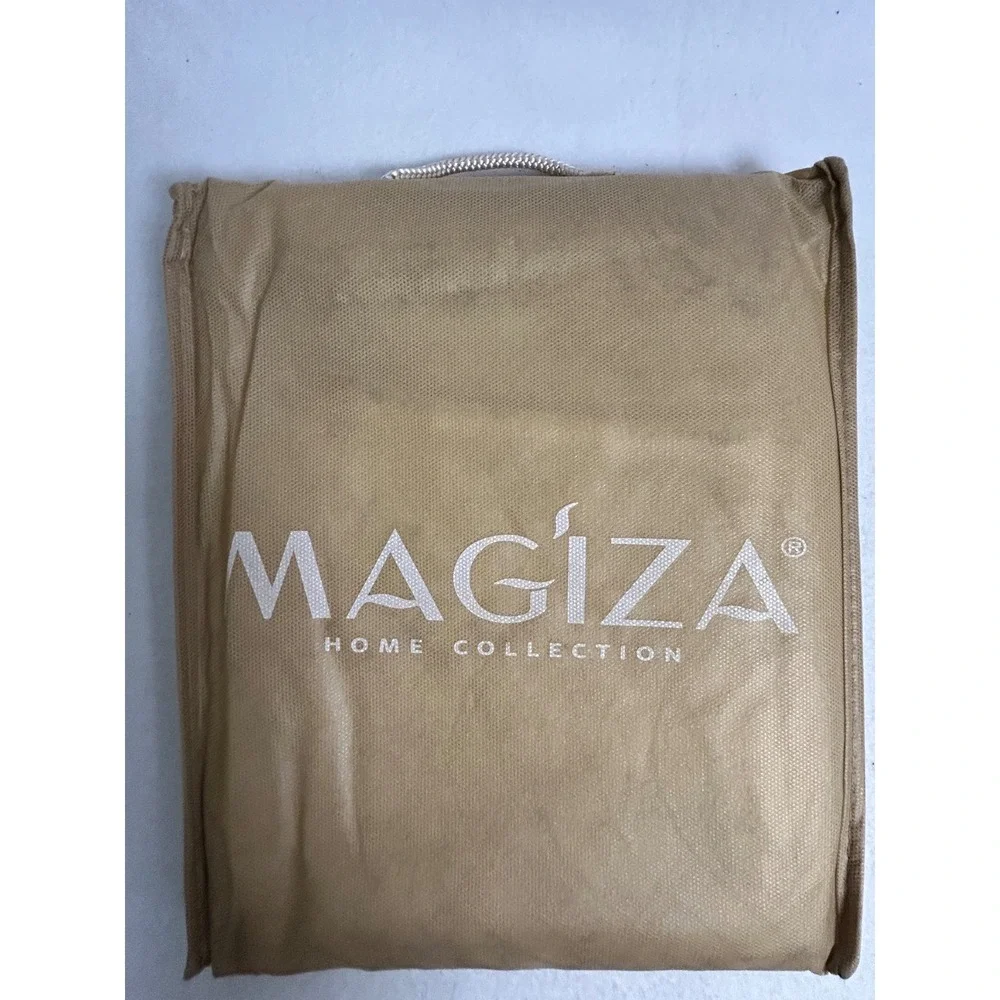 Magiza Home 52x84 Cream Embroidered Sheer Curtain Scalloped Lace‎ Edge